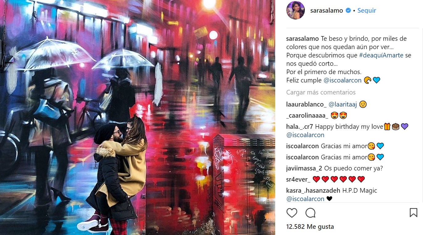 La felicitación más romántica de Sara Sálamo a Isco por su cumpleaños