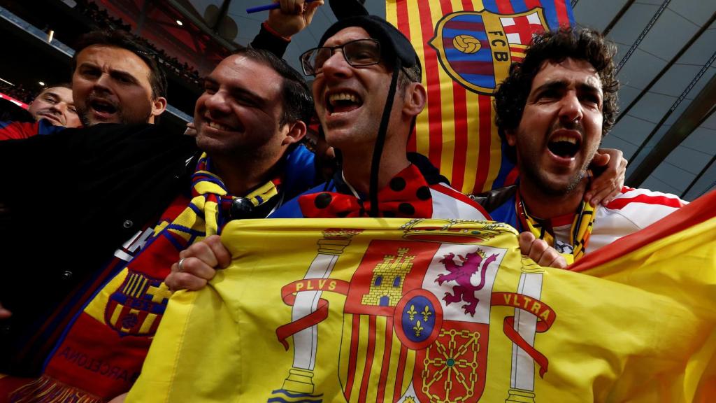 Aficionados del Barça en la final de Copa del Rey.