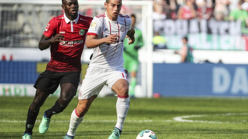 James Rodríguez, en el último partido del Bayern de Múnich.