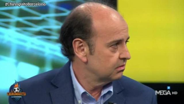 Juanma Rodríguez, en El Chiringuito. Foto: Twitter (@elchiringuitotv)