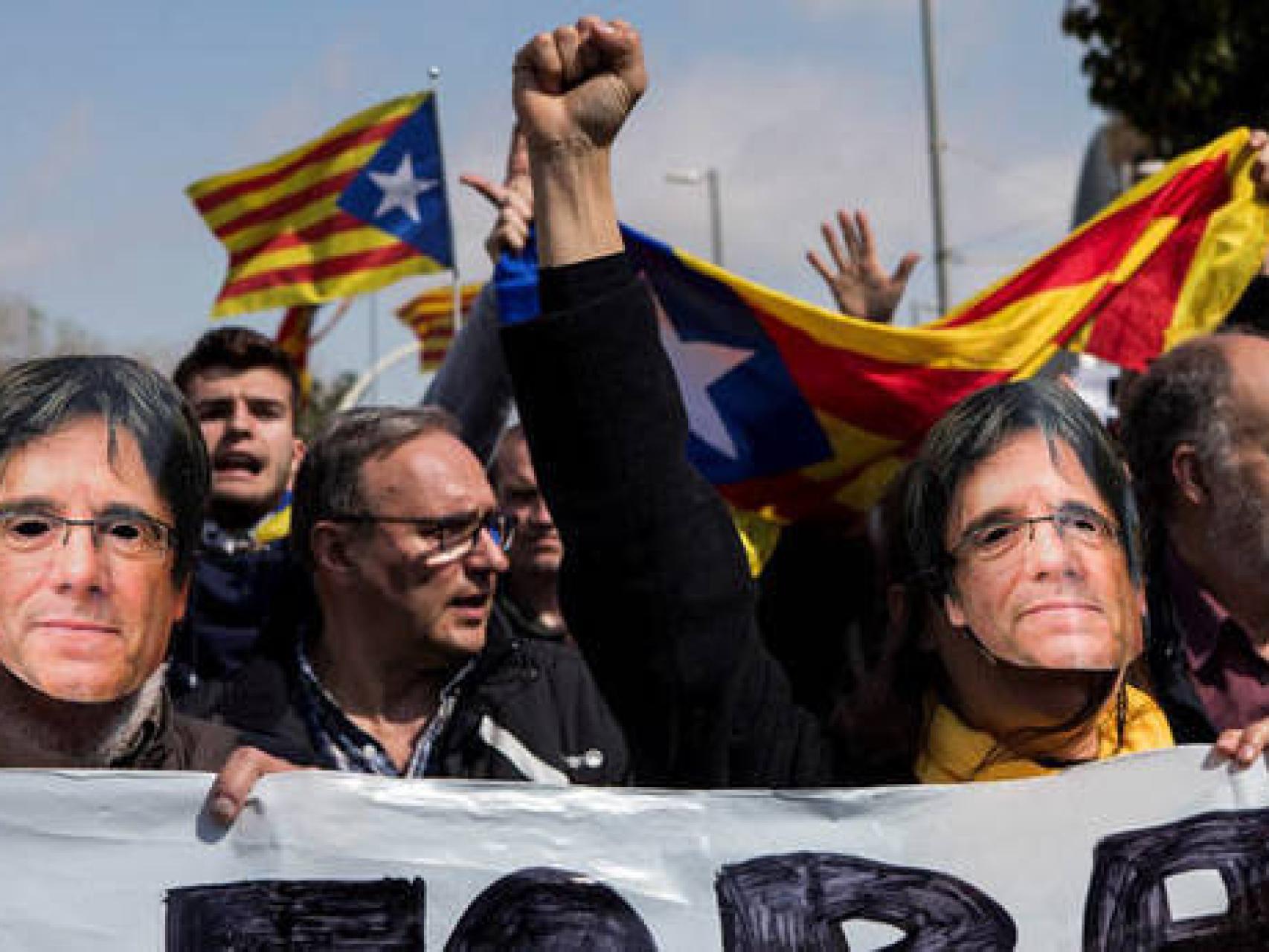 Manifestación de los CDR en Barcelona.