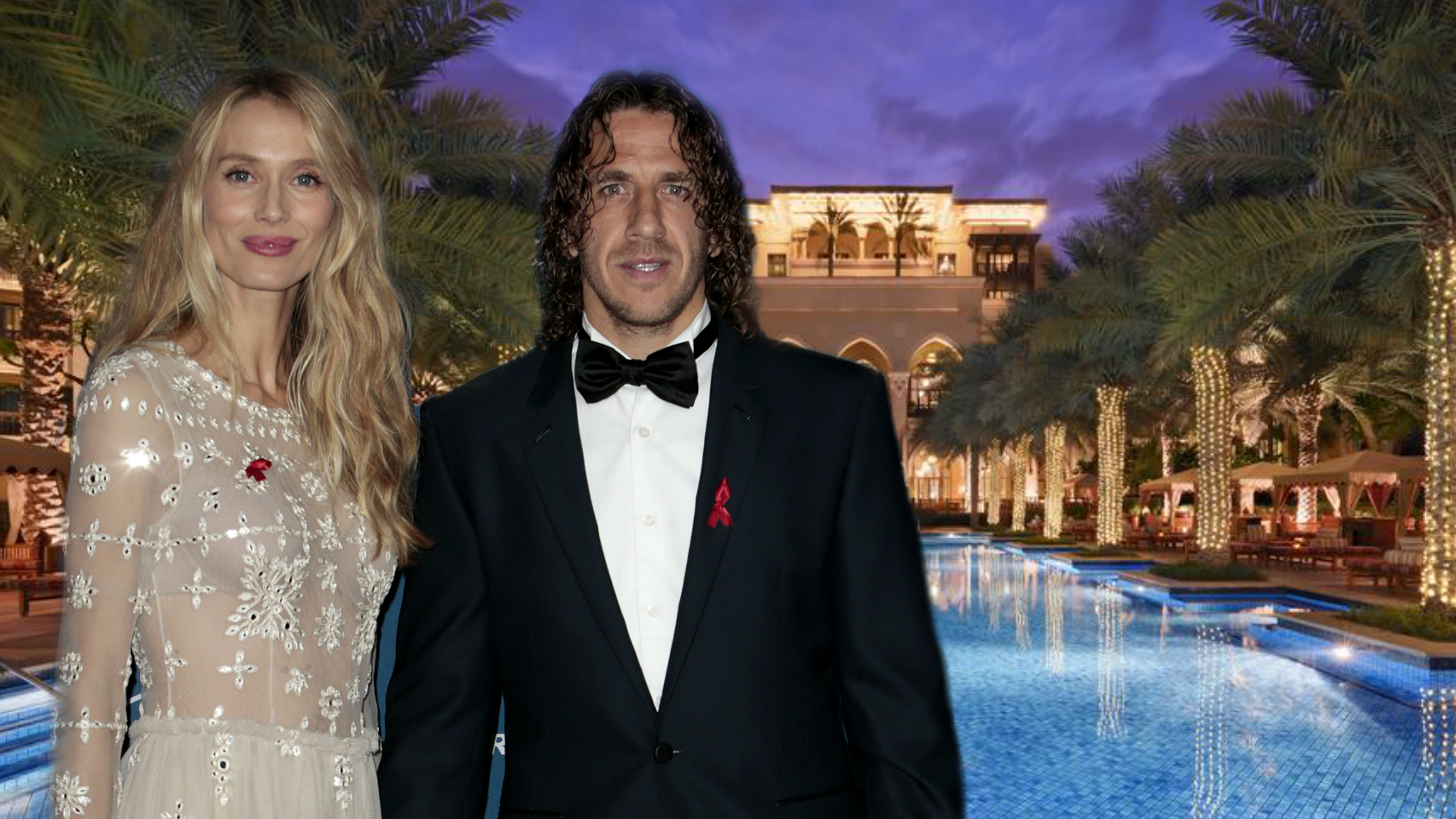 Vanesa Lorenzo y Carles Puyol en el Palace Downtown.