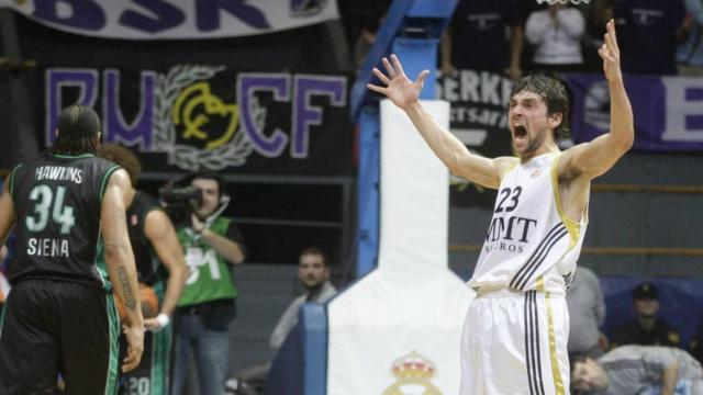 Sergio Llull, que regresa este miércoles, en un partido contra el Montepaschi Siena.