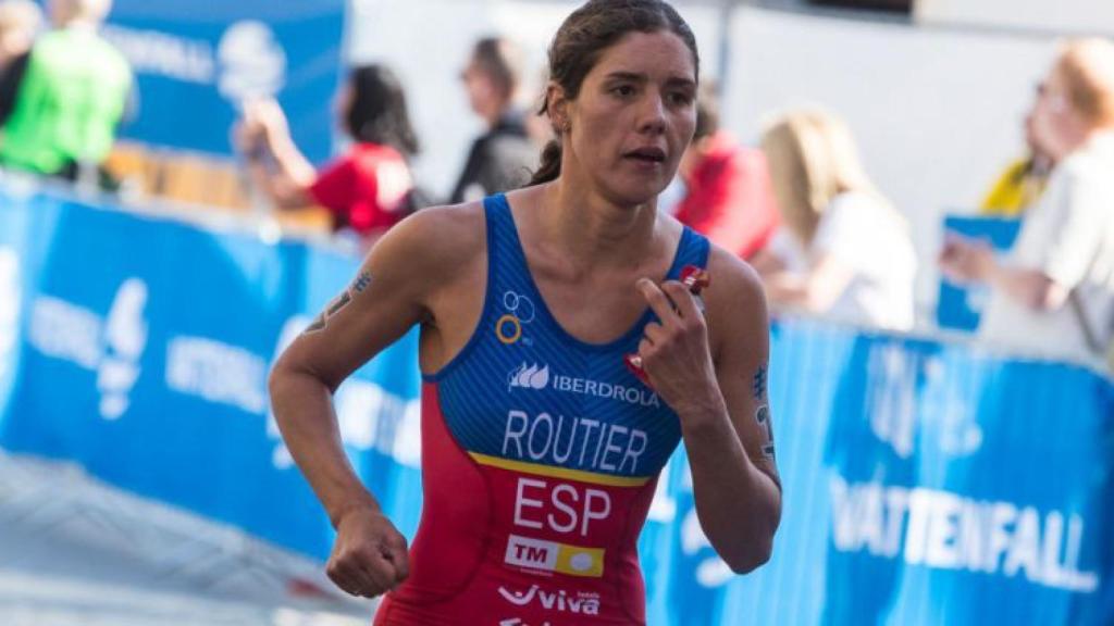 Carolina Routier, durante una prueba con la selección