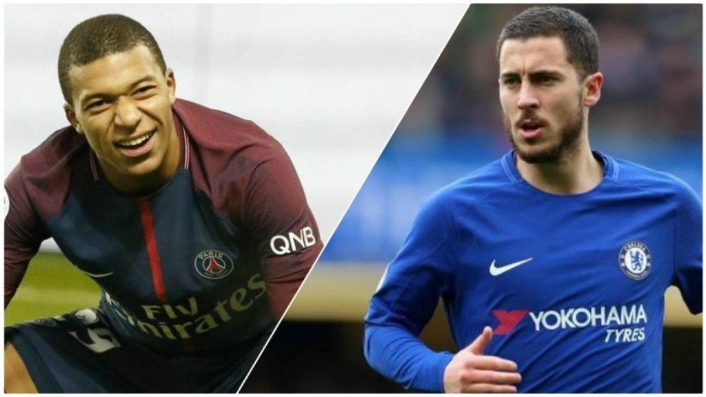 Kylian Mbappé y Eden Hazard