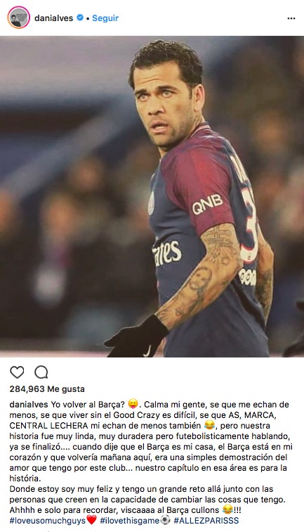 El tremendo ataque de Dani Alves a los medios de Madrid