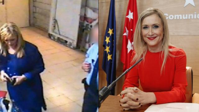 Cristina Cifuentes, en dos momentos muy distintos de su vida.