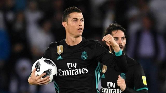 Cristiano celebra su gol a Al Jazira