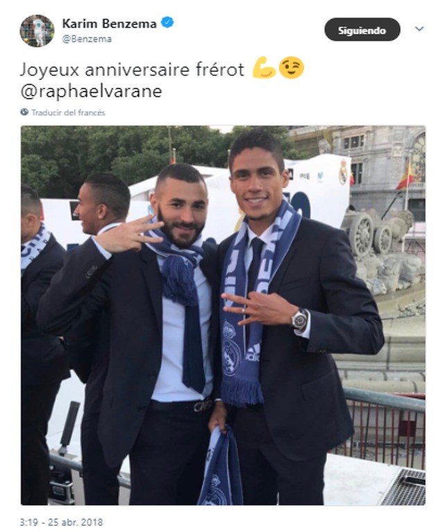 Felicitación de Benzema