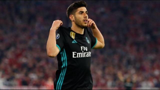 Asensio celebra su gol al Bayern Múnich