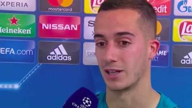 Lucas Vázquez en zona mixta