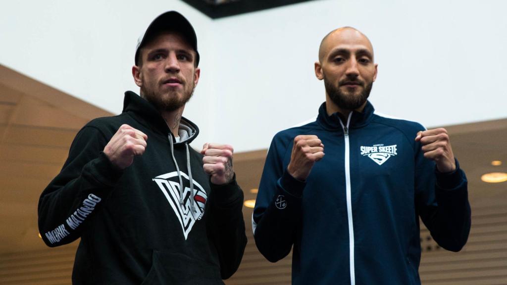 Kerman Lejarraga y Bradley Skeete, en la presentación del combate.