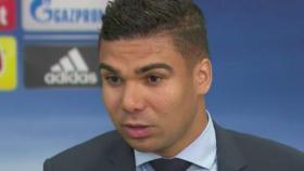 Casemiro en zona mixta