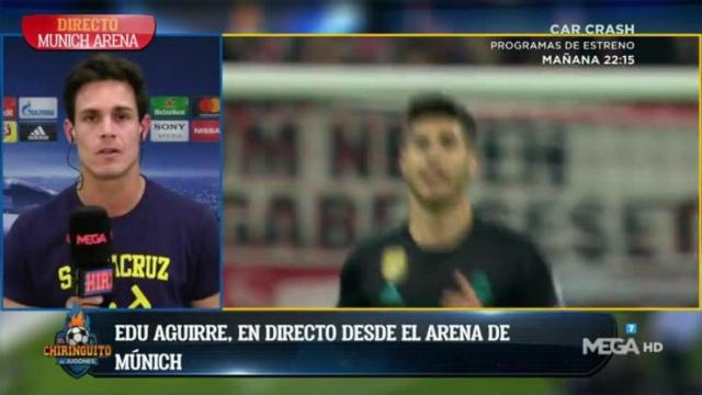 Edu Aguirre en El Chiringuito. Foto: Twitter (@elchiringuitotv)