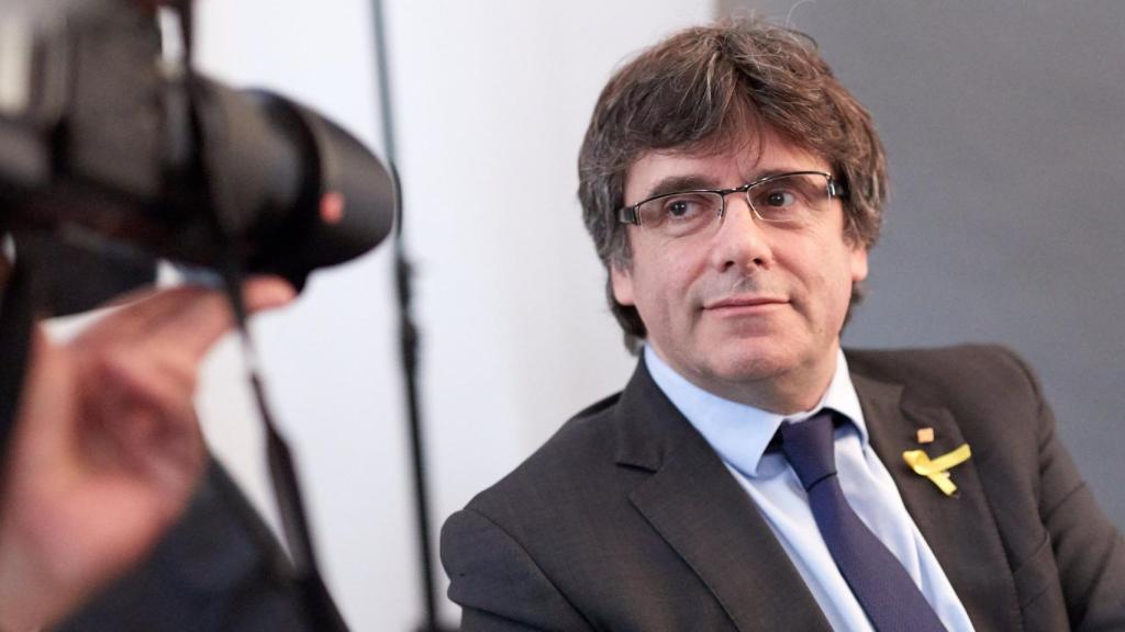 Puigdemont, durante una rueda de prensa en Alemania.