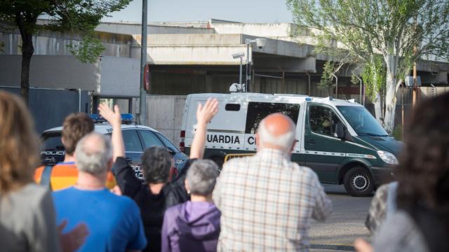 Entrada de los acusados a la Audiencia Nacional