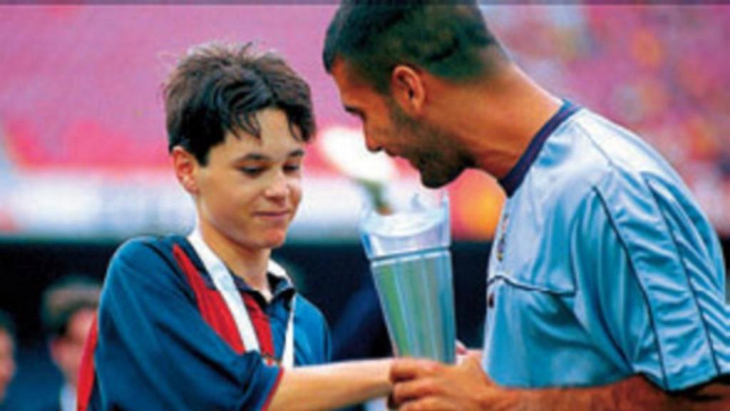 Iniesta y Guardiola.