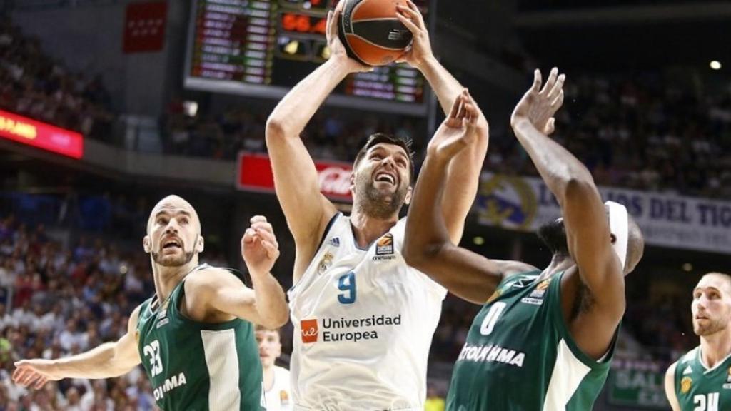 Felipe Reyes ante Panathinaikos. Foto: euroleague.net