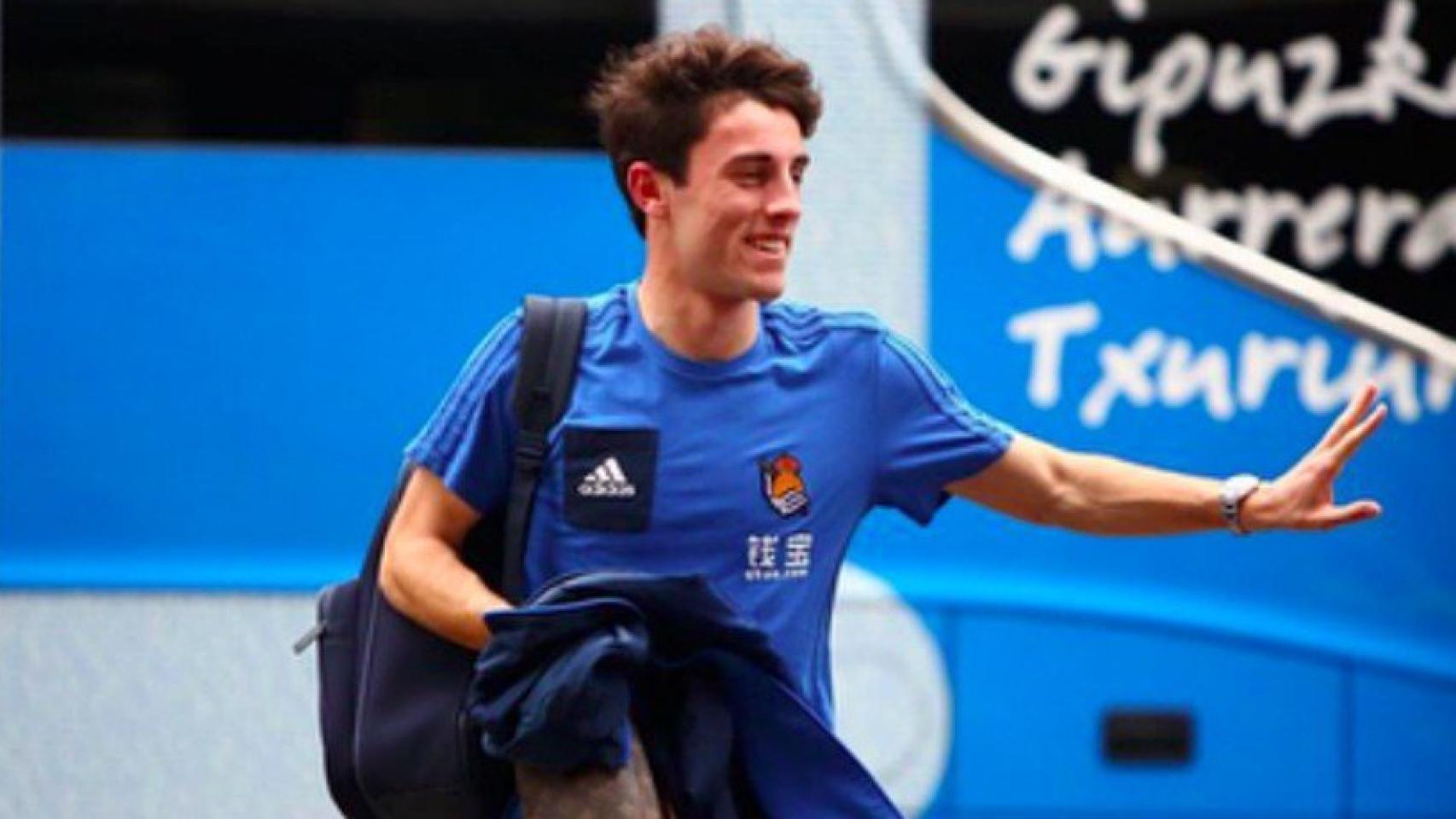 Odriozola, con la Real Sociedad. Foto Instagram (@realsociedad)