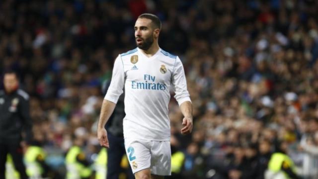 Carvajal, en el partido contra el Girona. Pedro Rodriguez/El Bernabéu