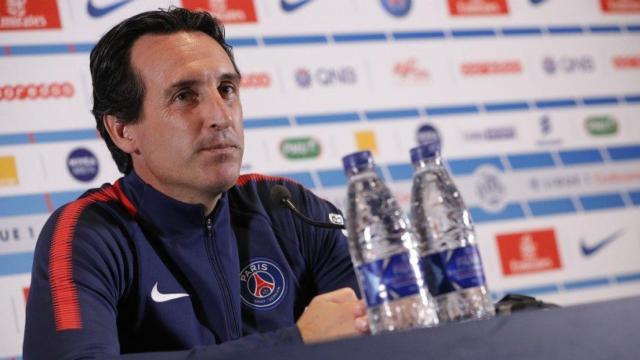 Emery en rueda de prensa. Foto psg.fr