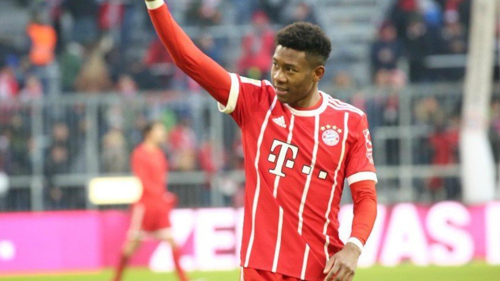 Alaba, en un partido del Bayern. Foto: Twitter (@FCBayern)