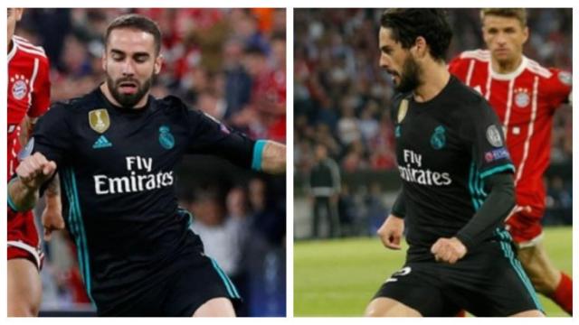 Isco y Carvajal, bajas contra el Bayern.