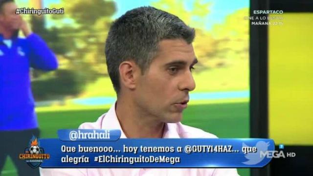 José Luis Sánchez en El Chiringuito. Foto: Twitter (@elchiringuitotv)