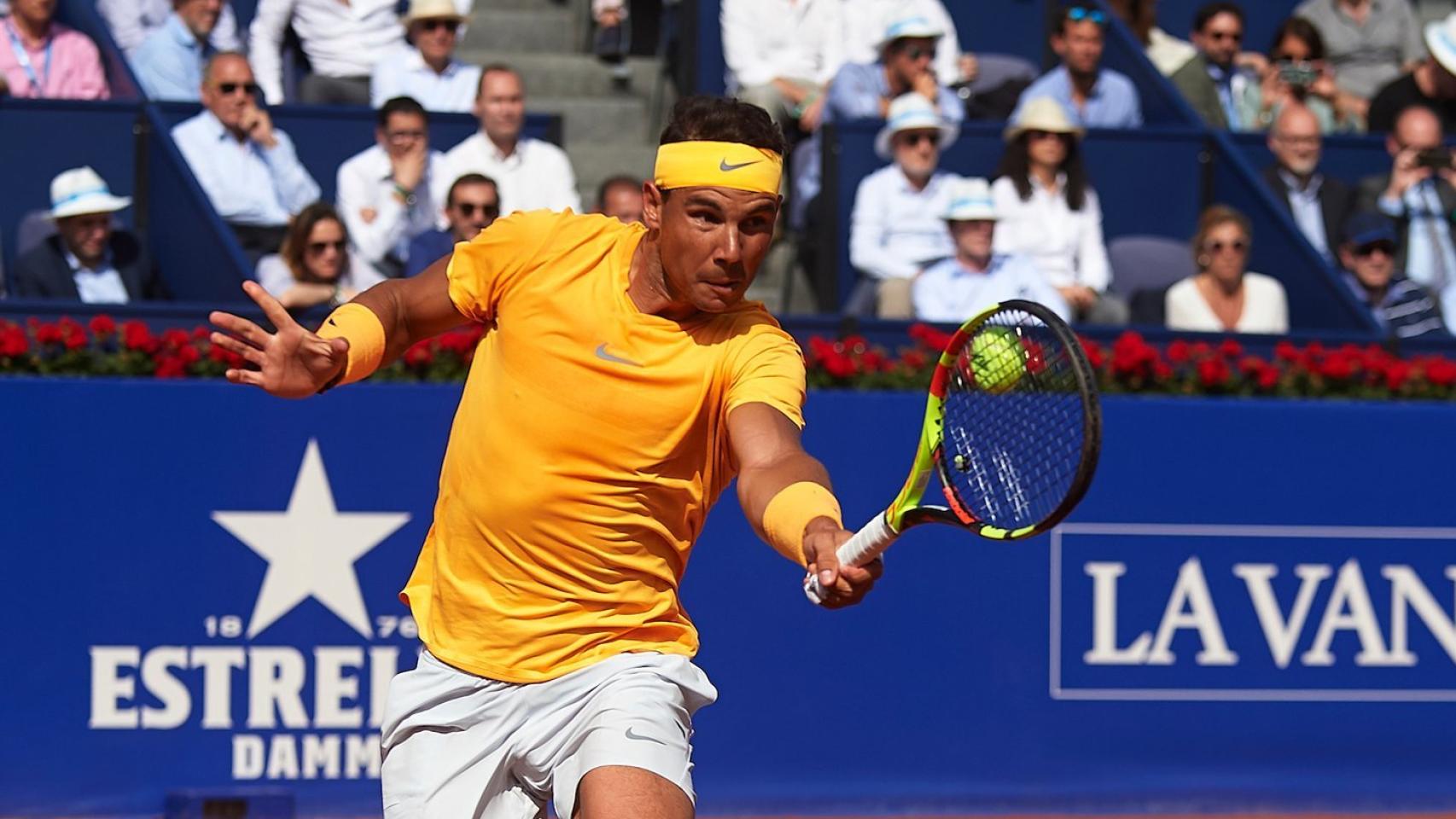 Nadal, durante las semifinales del Conde de Godó.