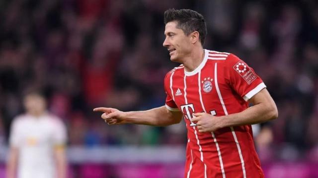 Lewandowski celebra un gol con el Bayern. Foto: fcbayern.com