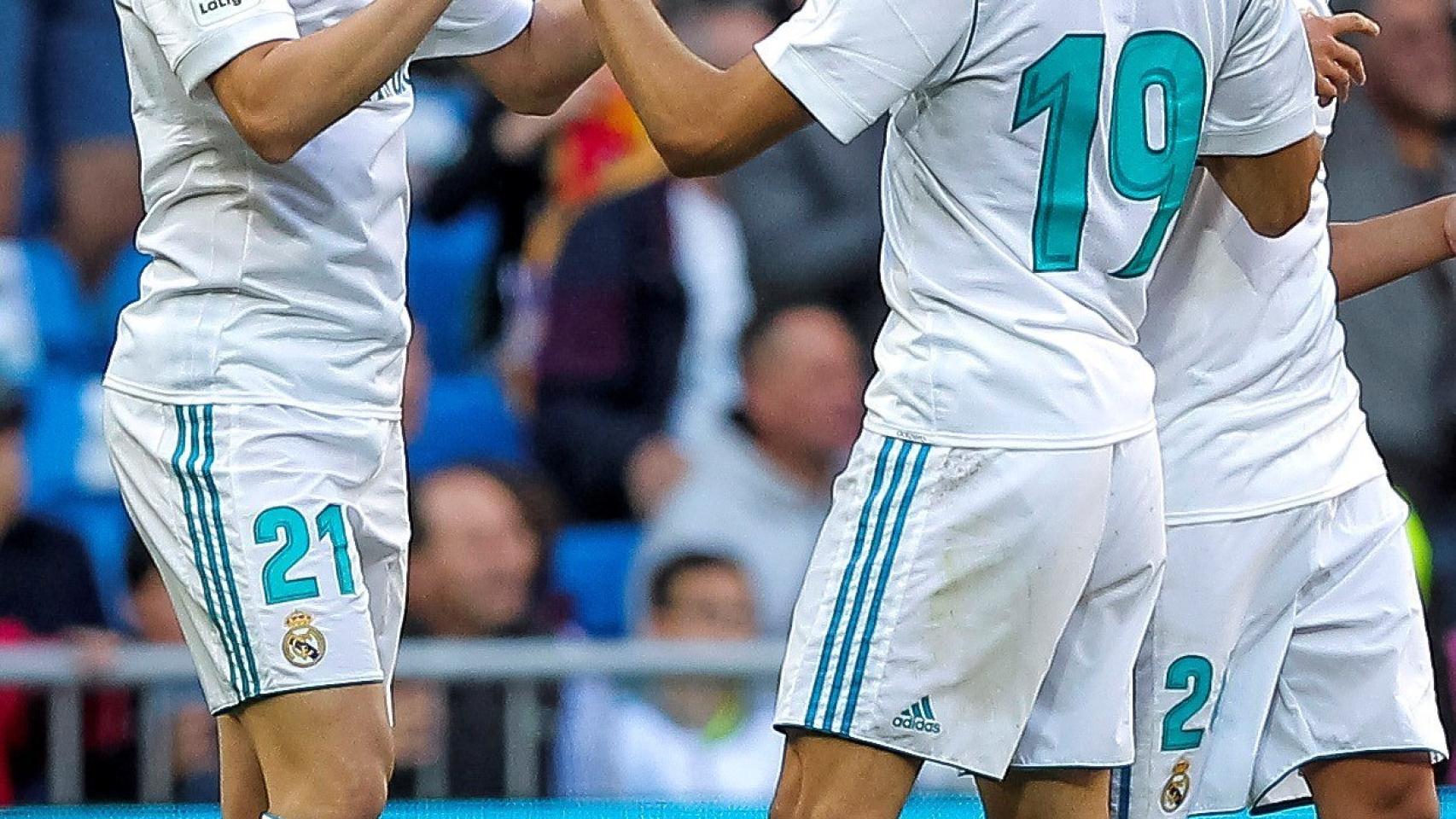 Mayoral celebra su gol ante el Leganés.