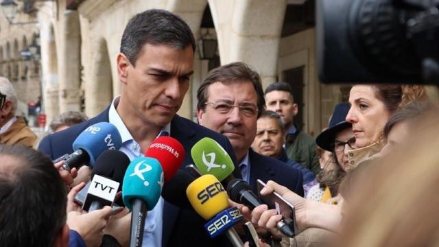 Pedro Sánchez este sábado en Extremadura