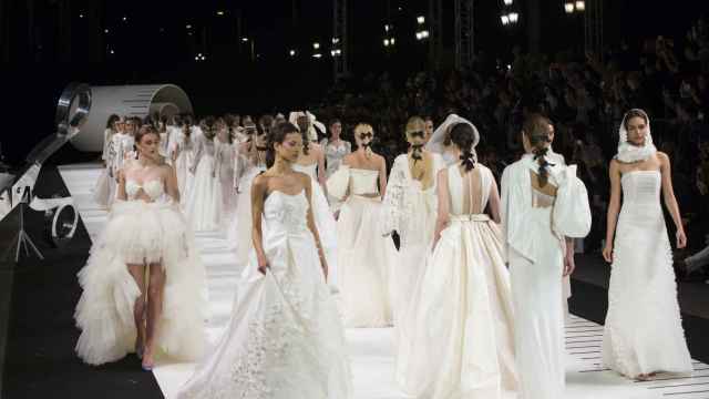 Uno de los desfiles de la Barcelona Bridal Fashion Week.