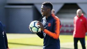 Dembélé se entrena con el Barça. Foto fcbarcelona.es