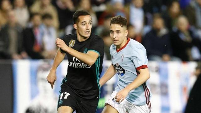 Lucas Vázquez, en el Celta-Real Madrid