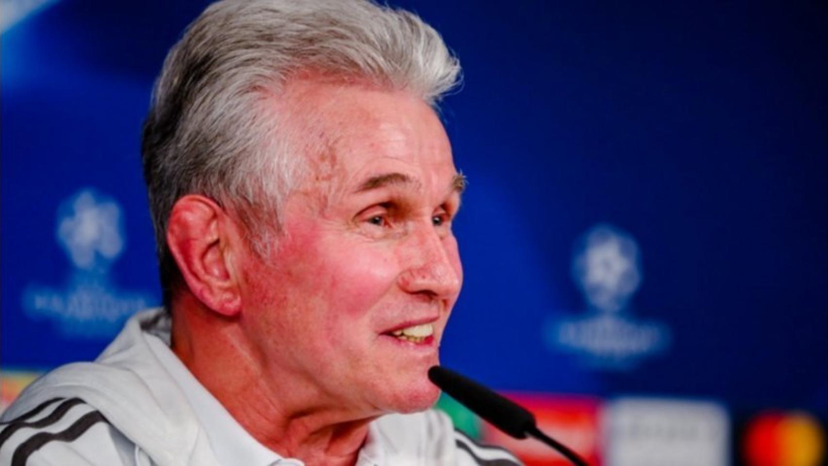 Jupp Heynckes, en rueda de prensa. Foto: Twitter (@fcbayern).