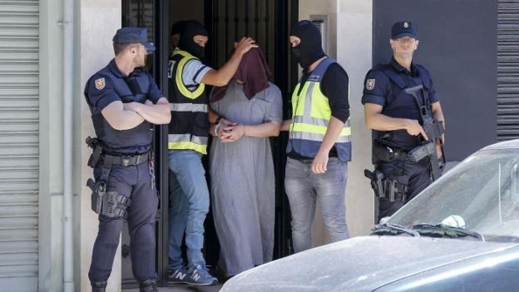 Detención de Abdallah Lachiri en Valencia, junio de 2016.