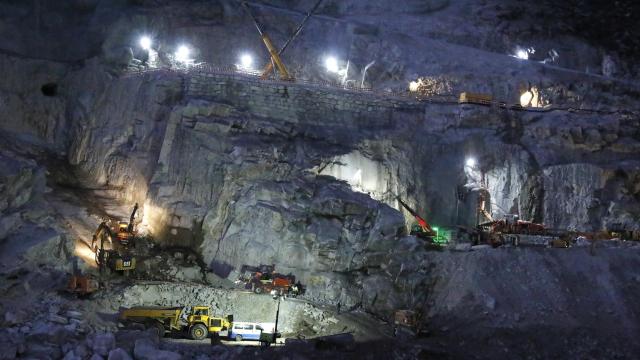 Imagen de las obras en el complejo hidroeléctrico Alto Tamega, al norte de Portugal.