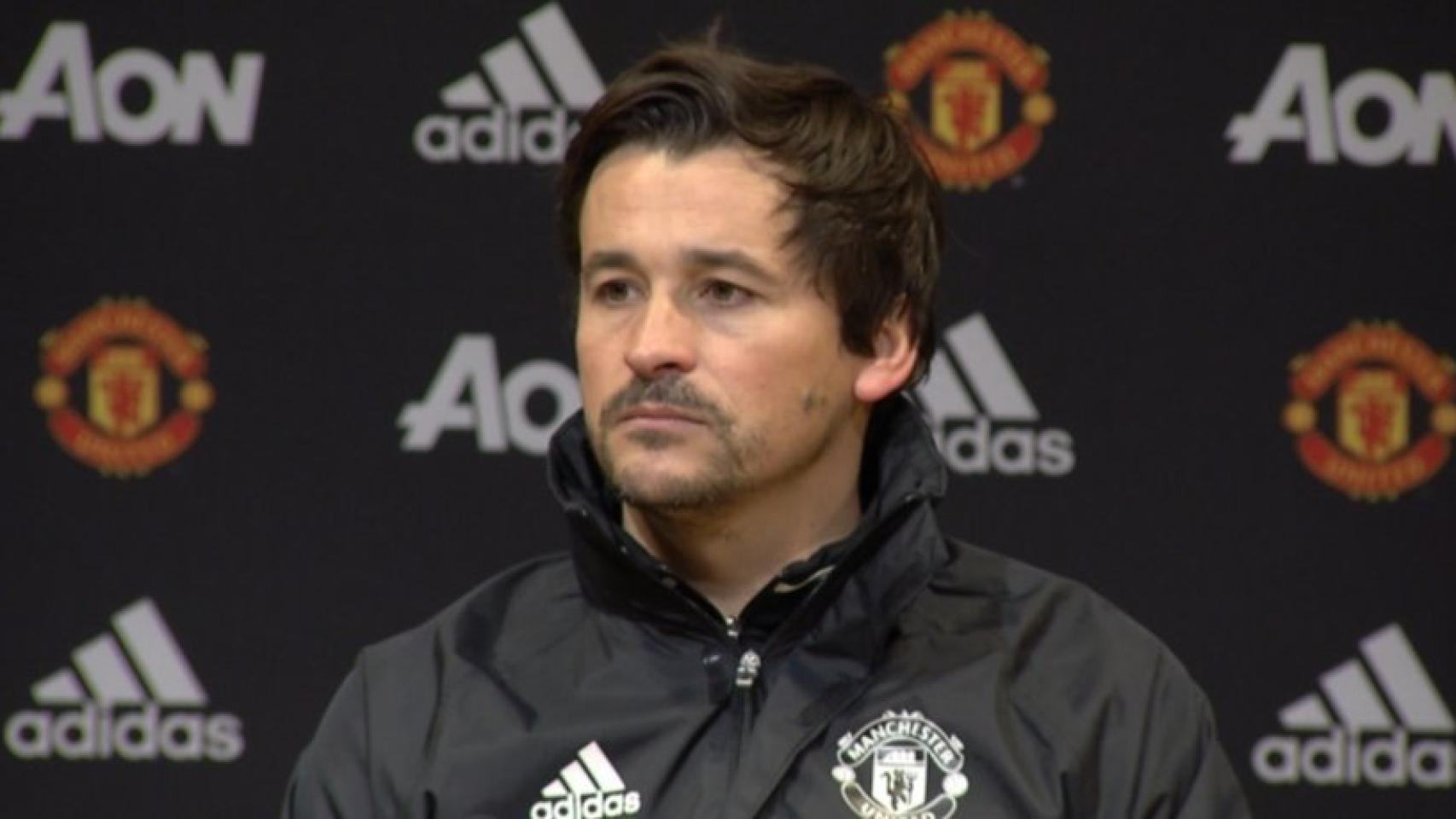 Rui Faria durante una rueda de prensa. Foto: manutd.com