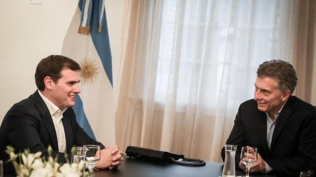 Albert Rivera y el presidente argentino, Mauricio Macri.