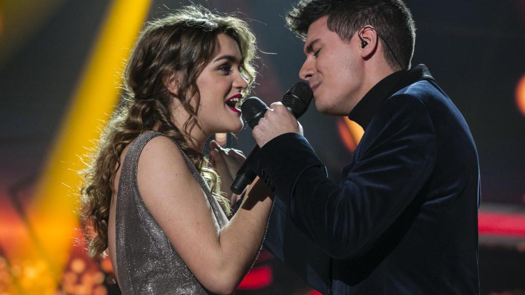 Alfred y Amaia sobre el escenario.