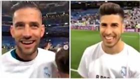 Kiko Casilla y Marco Asensio, en plena celebración por el pase a la final de Kiev