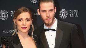 Edurne y David de Gea, en la Gala del Manchester United