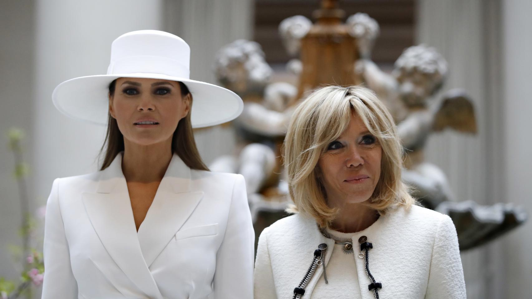 Brigitte Macron y Melania Trump