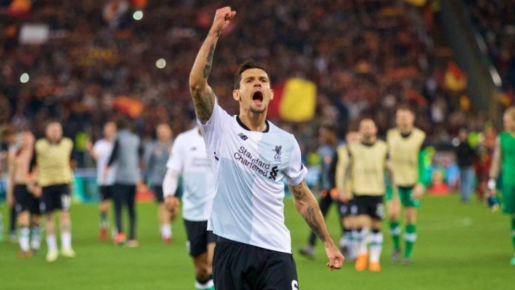 Lovren celebra el pase a la final de Champions. Foto Twitter (@LFC)