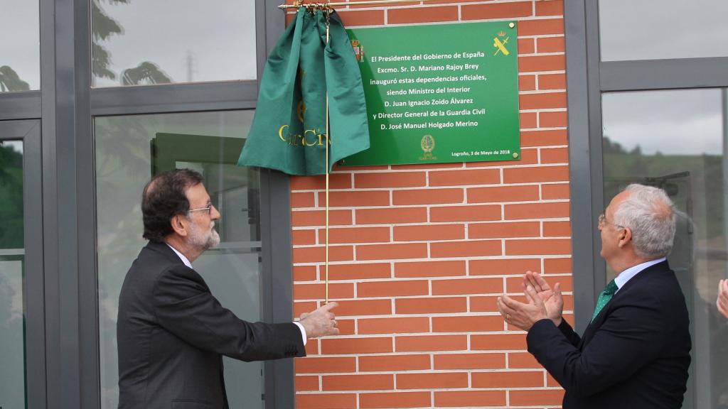 Rajoy, este jueves en un acto en Logroño.