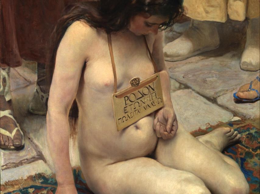 Una esclava a la venta, obra de José Jiménez Aranda, de 1897.