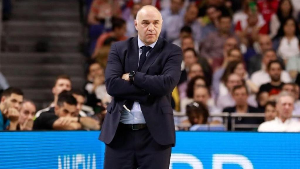 Laso durante un partido del Real Madrid