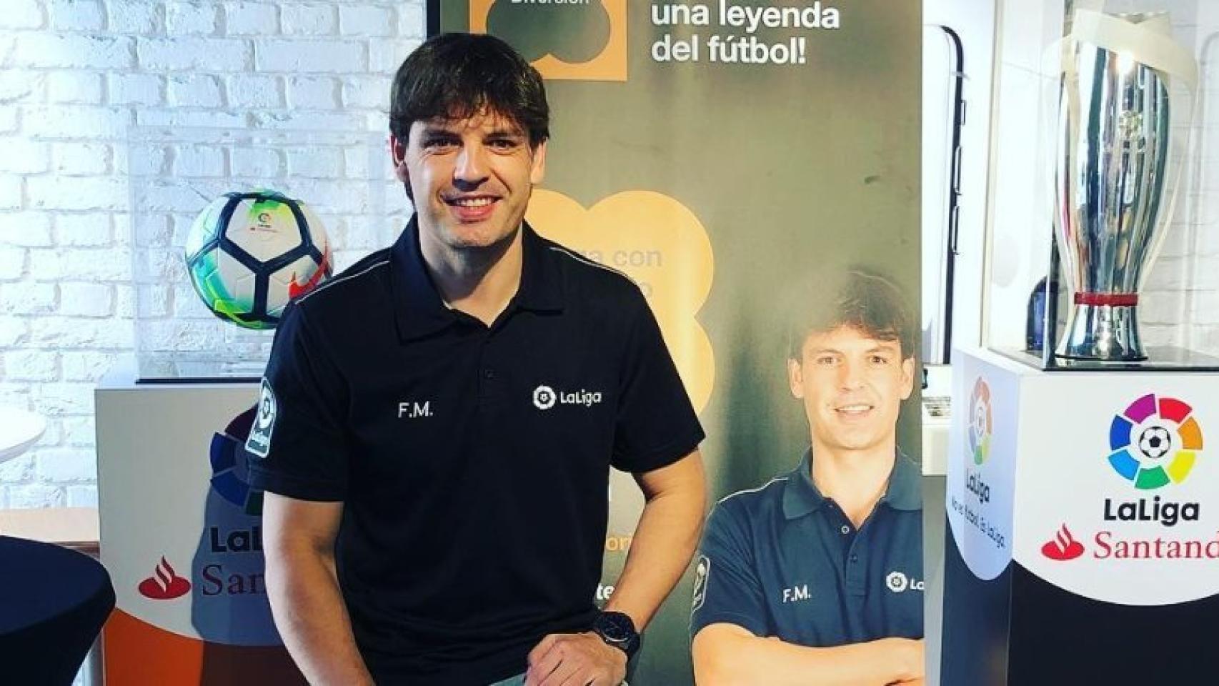 Morientes durante un acto de LaLiga. Foto: Instagram (@f.morientes9).