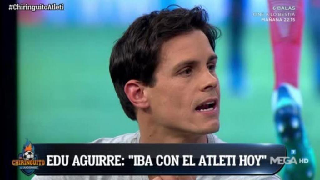 Edu Aguirre en El Chiringuito. Foto: Twitter (@elchiringuitotv)